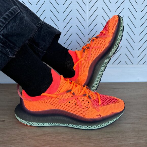 ⭐Adidas 4D Fusio Screaming Orange Prime knit Sz 9 Mens Shoes Sneaker FY5929 - Picture 11 of 12